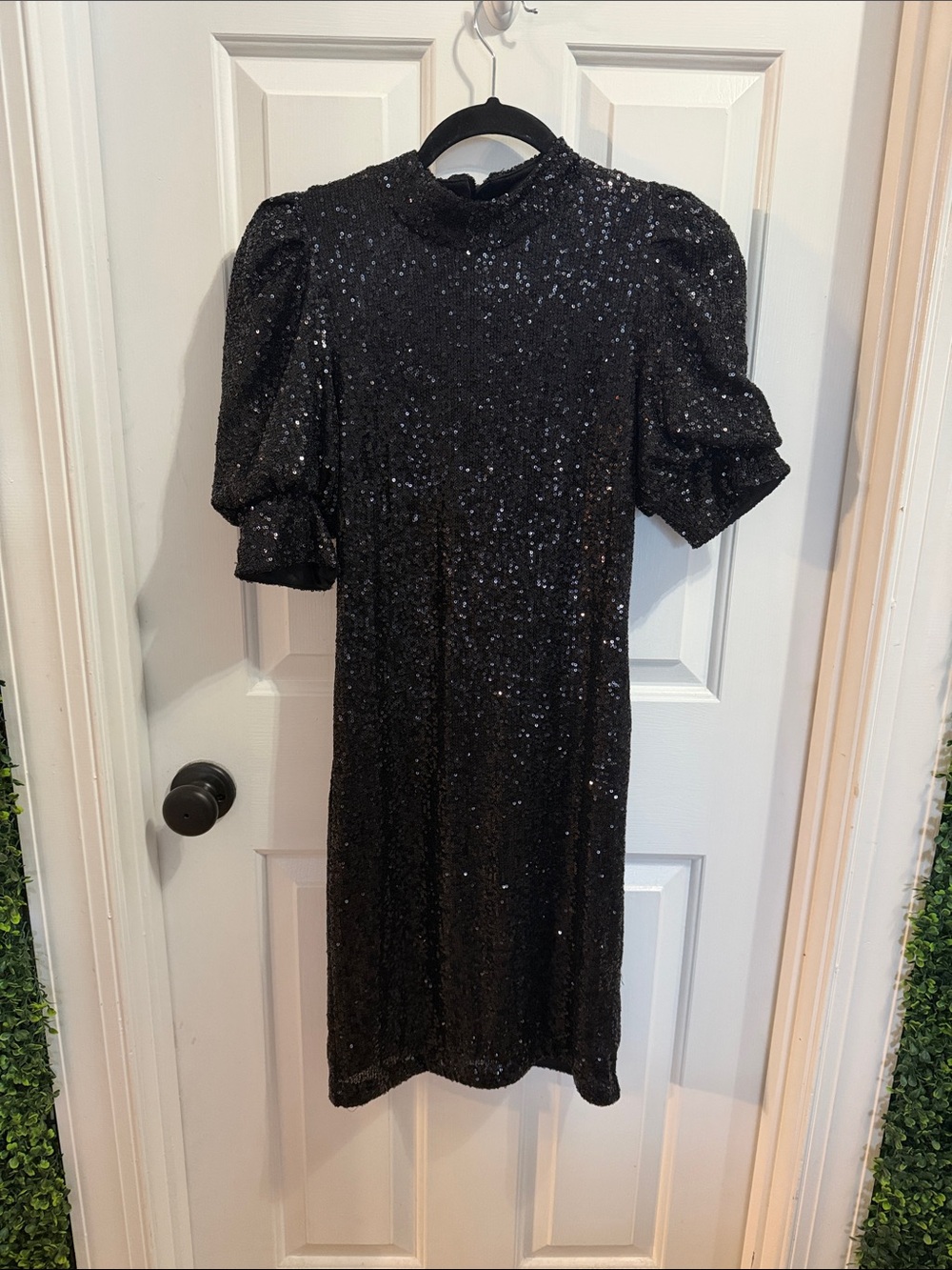 Joie Black Sequined Evening Top
